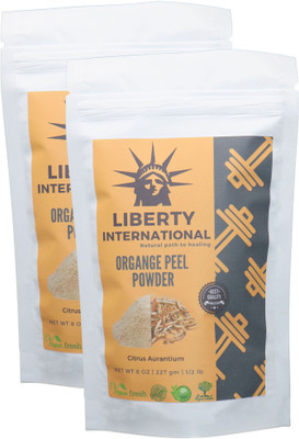 

LIBERTY INTERNATIONAL Organic Herbal Organic Orange Peel Powder For Skin Face Skin Whitening & Hair Conditioning (2 X 227 Gm) C3(454 g)
