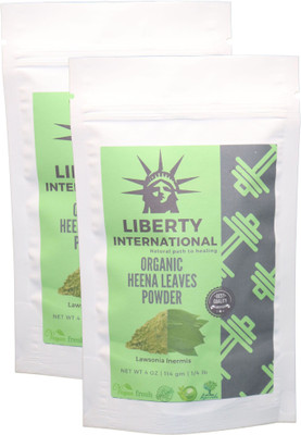 

LIBERTY INTERNATIONAL Organic Herbal Henna Precious Herb Mix Fresh Powder Hair Color For Greying Hair (2 X 114 Gm ) C40(228 g)