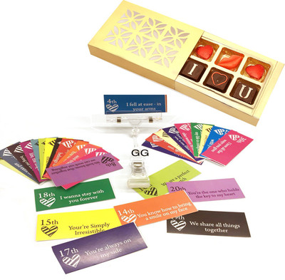 

Ghasitaram Gifts Valentine Gifts-31 Love Quotes with Valentine Chocolate Box Combo(3)