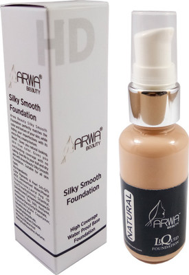 

Arwa Beauty Micro-Fine Creamy Texture No Caking Liquid Foundation for Fair to Light Fair Skin Tone 02 Foundation(Natural)