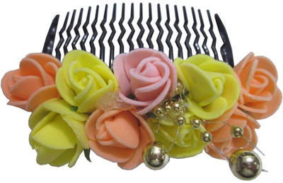 

Unique Indian Crafts Party Handmade Flower Comb Clip Hair Pin(Multicolor)