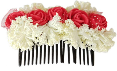 

Unique Indian Crafts Party Handmade Flower Comb Clip Hair Pin(Multicolor)