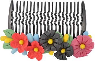 

Unique Indian Crafts Party Handmade Flower Comb Clip Hair Pin(Multicolor)
