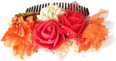 

Unique Indian Crafts Party Handmade Flower Comb Clip Hair Pin(Multicolor)