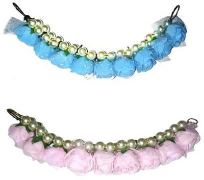 

Shrungarika Fashionable Blue & Pink Bun Clip, Bun, Bun Stick, Back Pin(Pink, Turquoise)