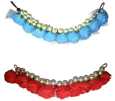 

Shrungarika Fashionable Blue & Red Bun Clip(Turquoise, Red)
