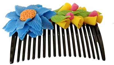 

Unique Indian Crafts Party Handmade Flower Comb Clip Hair Pin(Multicolor)