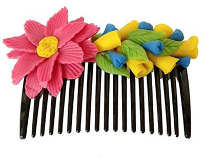 

Unique Indian Crafts Party Handmade Flower Comb Clip Hair Pin(Multicolor)