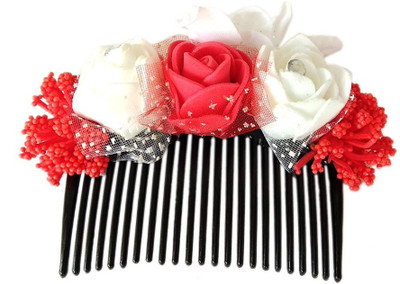 Unique Indian Crafts Party Handmade Flower Comb Clip Hair Pin(Multicolor)