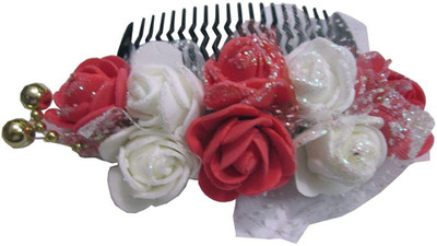 

Unique Indian Crafts Party Handmade Flower Comb Clip Hair Pin(Multicolor)