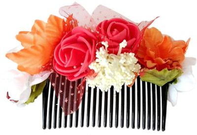 

Unique Indian Crafts Party Handmade Flower Comb Clip Hair Pin(Multicolor)
