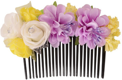 

Unique Indian Crafts Party Handmade Flower Comb Clip Hair Pin(Multicolor)