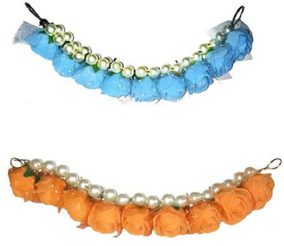 

Shrungarika Fashionable Blue & Orange Bun Clip(Turquoise, Orange)