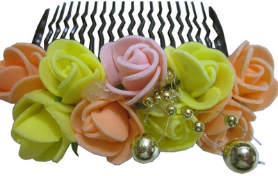 

Unique Indian Crafts Party Handmade Flower Comb Clip Hair Pin(Multicolor)