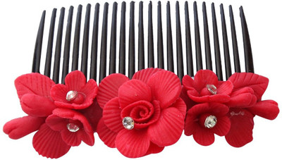 

Unique Indian Crafts Party Handmade Flower Comb Clip Hair Pin(Multicolor)