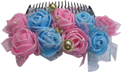 

Unique Indian Crafts Party Handmade Flower Comb Clip Hair Pin(Multicolor)