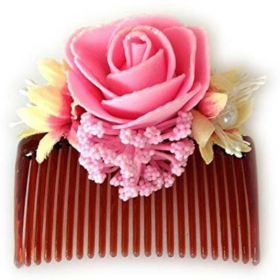 

Unique Indian Crafts Party Handmade Flower Comb Clip Hair Pin(Multicolor)