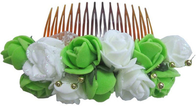 

Unique Indian Crafts Party Handmade Flower Comb Clip Hair Pin(Multicolor)