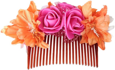 

Unique Indian Crafts Party Handmade Flower Comb Clip Hair Pin(Multicolor)