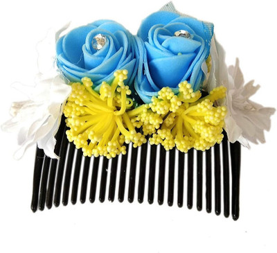 

Unique Indian Crafts Party Handmade Flower Comb Clip Hair Pin(Multicolor)
