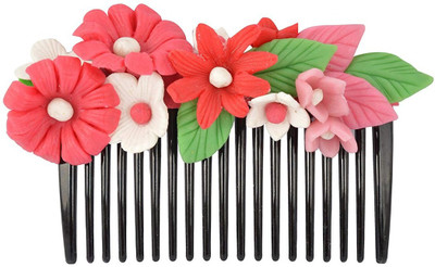 

Unique Indian Crafts Party Handmade Flower Comb Clip Hair Pin(Multicolor)