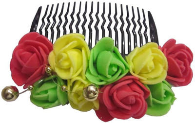 

Unique Indian Crafts Party Handmade Flower Comb Clip Hair Pin(Multicolor)