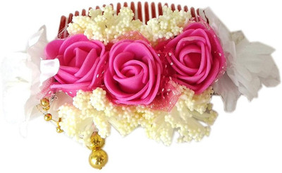 

Unique Indian Crafts Party Handmade Flower Comb Clip Hair Pin(Multicolor)
