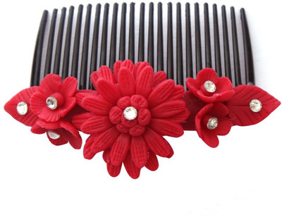 

Unique Indian Crafts Party Handmade Flower Comb Clip Hair Pin(Multicolor)