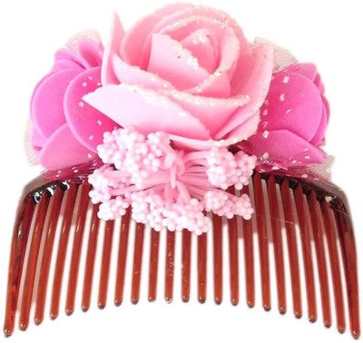 

Unique Indian Crafts Party Handmade Flower Comb Clip Hair Pin(Multicolor)