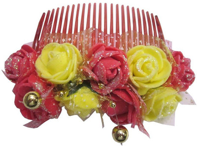 

Unique Indian Crafts Party Handmade Flower Comb Clip Hair Pin(Multicolor)