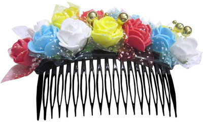

Unique Indian Crafts Party Handmade Flower Comb Clip Hair Pin(Multicolor)