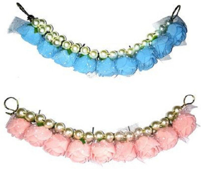 

Shrungarika Fashionable Blue & pink Bun Clip, Bun, Bun Stick, Back Pin(Turquoise, Pink)