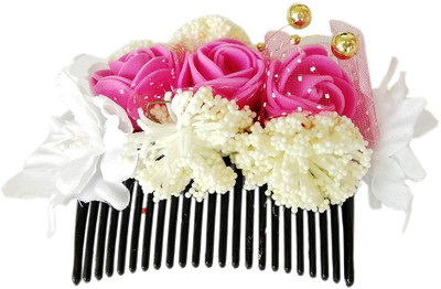 

Unique Indian Crafts Party Handmade Flower Comb Clip Hair Pin(Multicolor)