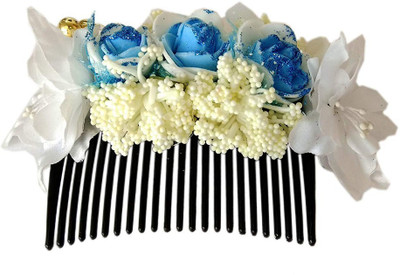 

Unique Indian Crafts Party Handmade Flower Comb Clip Hair Pin(Multicolor)