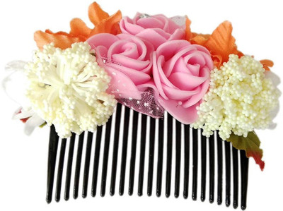 

Unique Indian Crafts Party Handmade Flower Comb Clip Hair Pin(Multicolor)