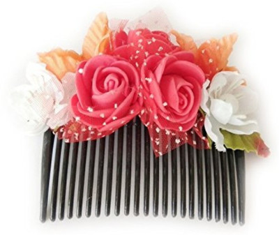 

Unique Indian Crafts Party Handmade Flower Comb Clip Hair Pin(Multicolor)