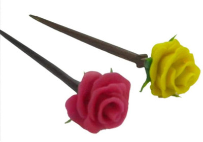 

Unique Indian Crafts Juda Pin Hair Pin(Multicolor)