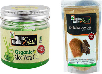 

Online Quality Store Organic Aloe Vera Gel Green_400ml + Shikakai powder for hair_400g(800 g)