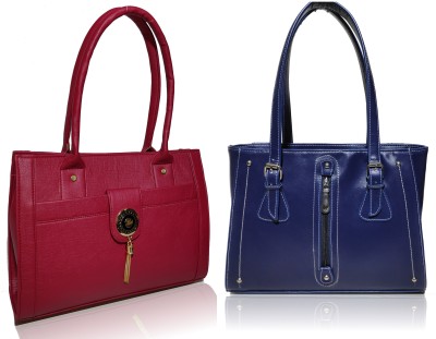 AZED Collections Women Maroon, Blue Shoulder Bag(Pack of: 2)