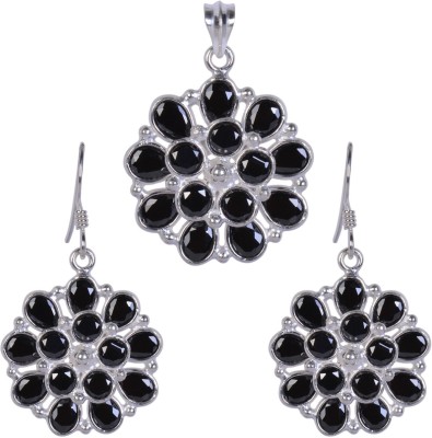 Silverwala Sterling Silver Silver Black Jewellery Set(Pack of 1)