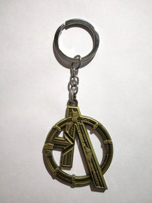Hats Off Avenges Symbol golden colour Royal look super hero's key chain suits on every thing Key Chain