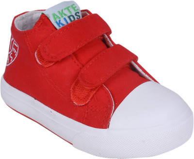 

FEETWELL Boys & Girls Velcro Sneakers(Red
