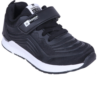 

FEETWELL Boys Velcro Sneakers(Black