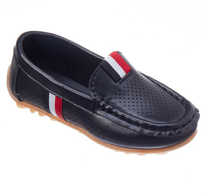 

FEETWELL Boys Slip on Loafers(Black