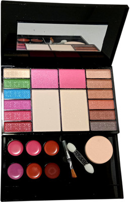 

Fashion Avenue Makeup Kit With 12 Eyeshadow 2 Compact {1 Matt} {1 Shimmer} 2 blush 6 LIPISTICK With Brushes