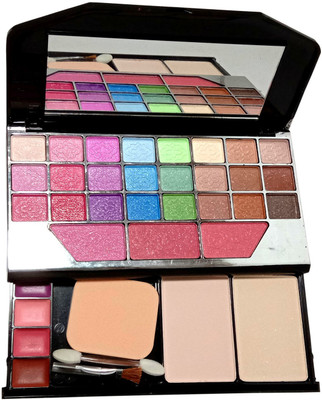 

Fashion Avenue Makeup Kit With 24 Eyeshadow 2 Compact {1 Matt} {1Shimmer} 3 blush 4 LIPISTICK With Brushes