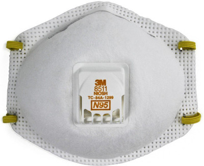 

3M 8511, N95 Particulate Respirator with Valve, White, Pack of 2 Respirator