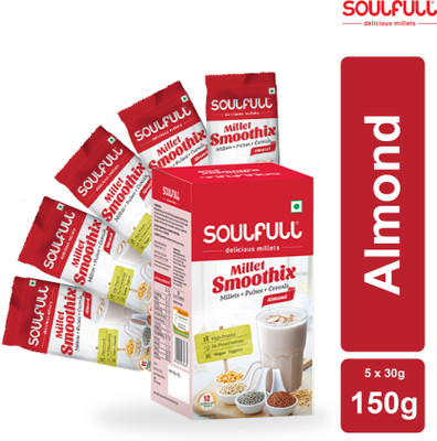 

Soulfull Millet Smoothix- Almond 30gm (Packets of 5) 150 g(Pack of 5)