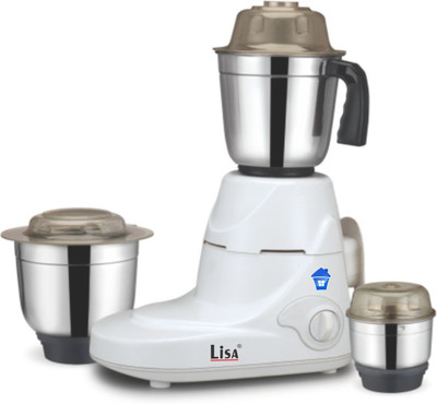 

lisa Eclat 600 Mixer Grinder(White, 3 Jars)