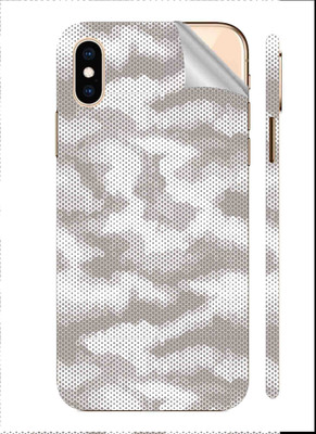 Snooky Apple iPhone XS Max Mobile Skin(White Camouflage)